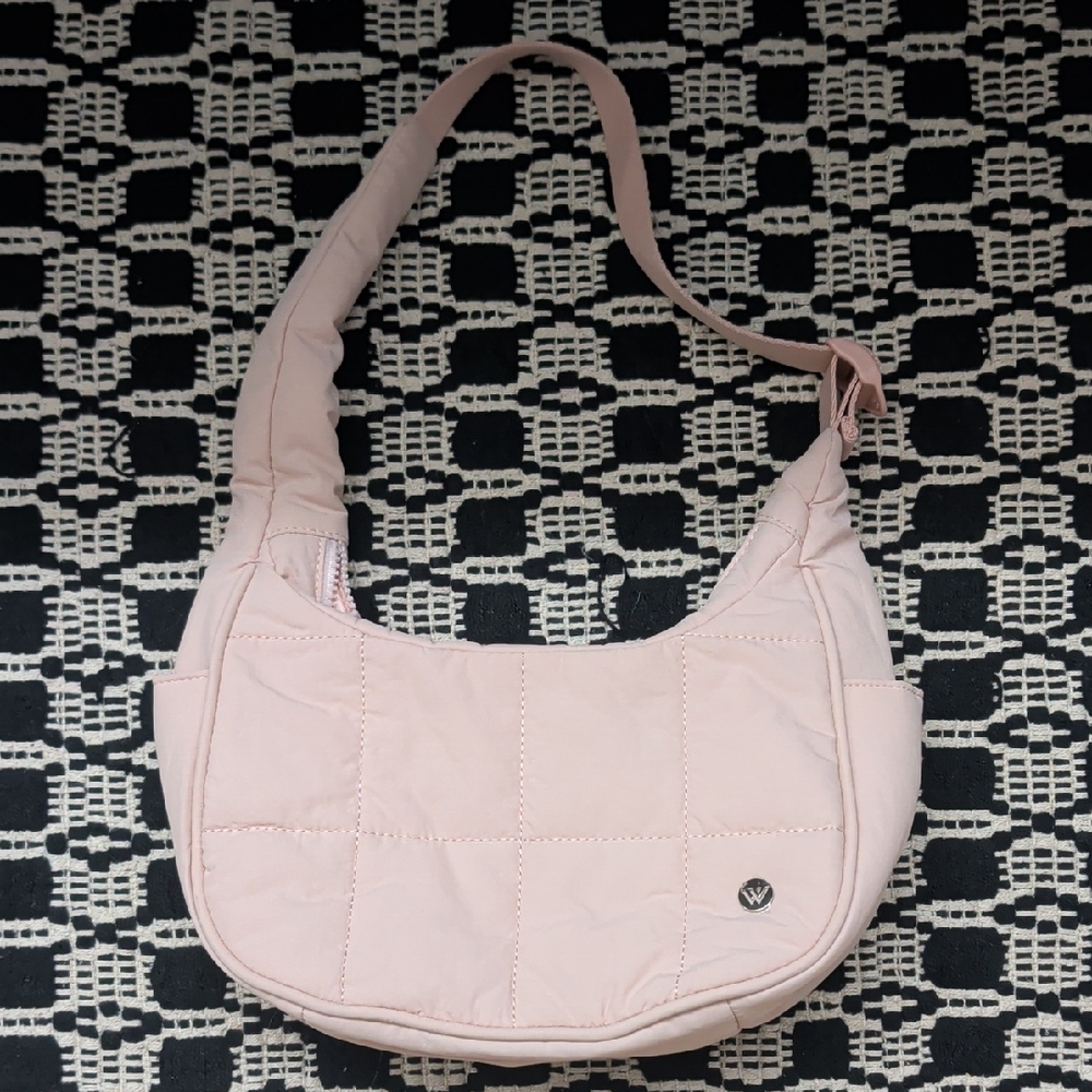 Pink Quilted Women's Shoulder Bag
